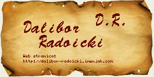 Dalibor Radoički vizit kartica